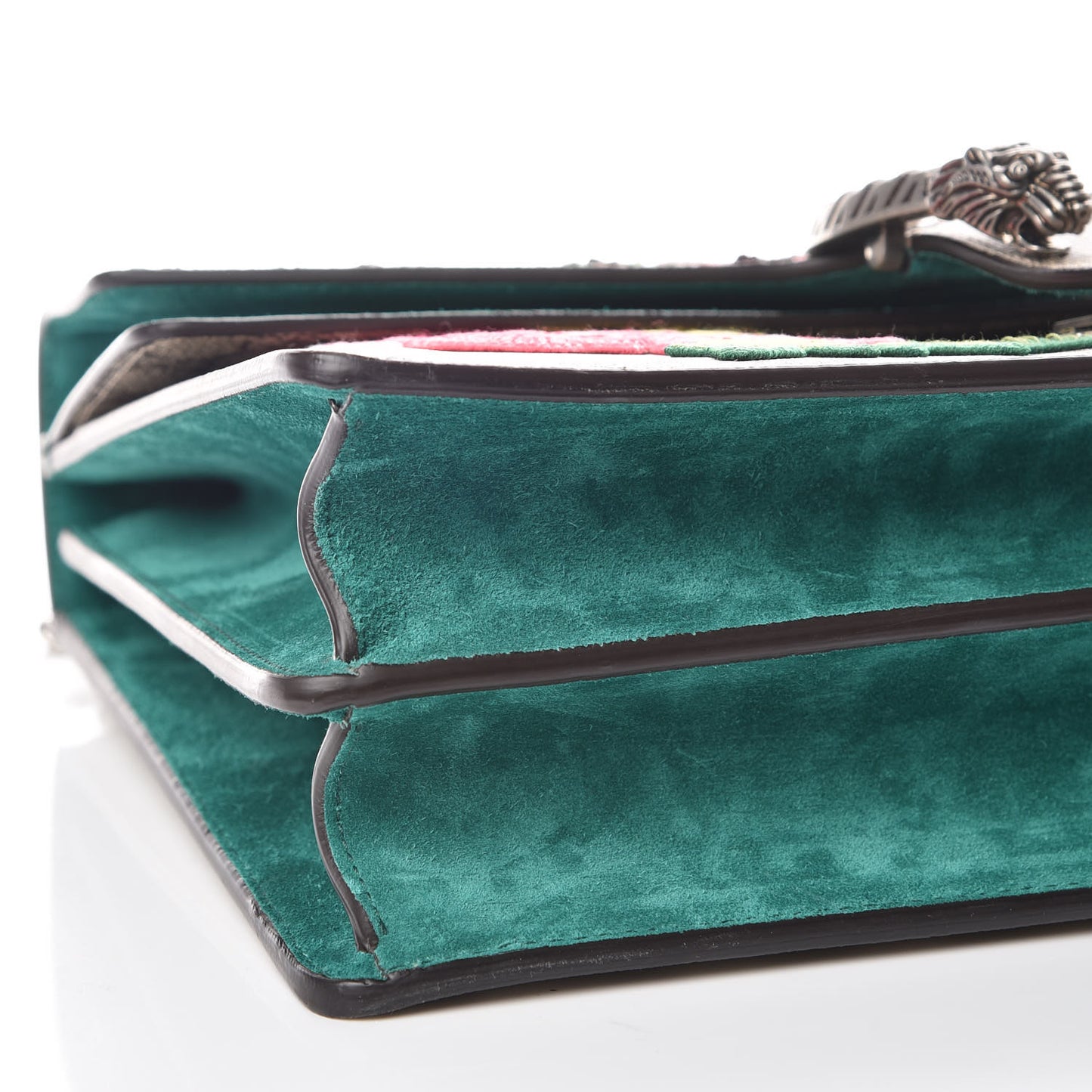 GG Supreme Monogram Embroidered Medium Dionysus Shoulder Bag Emerald