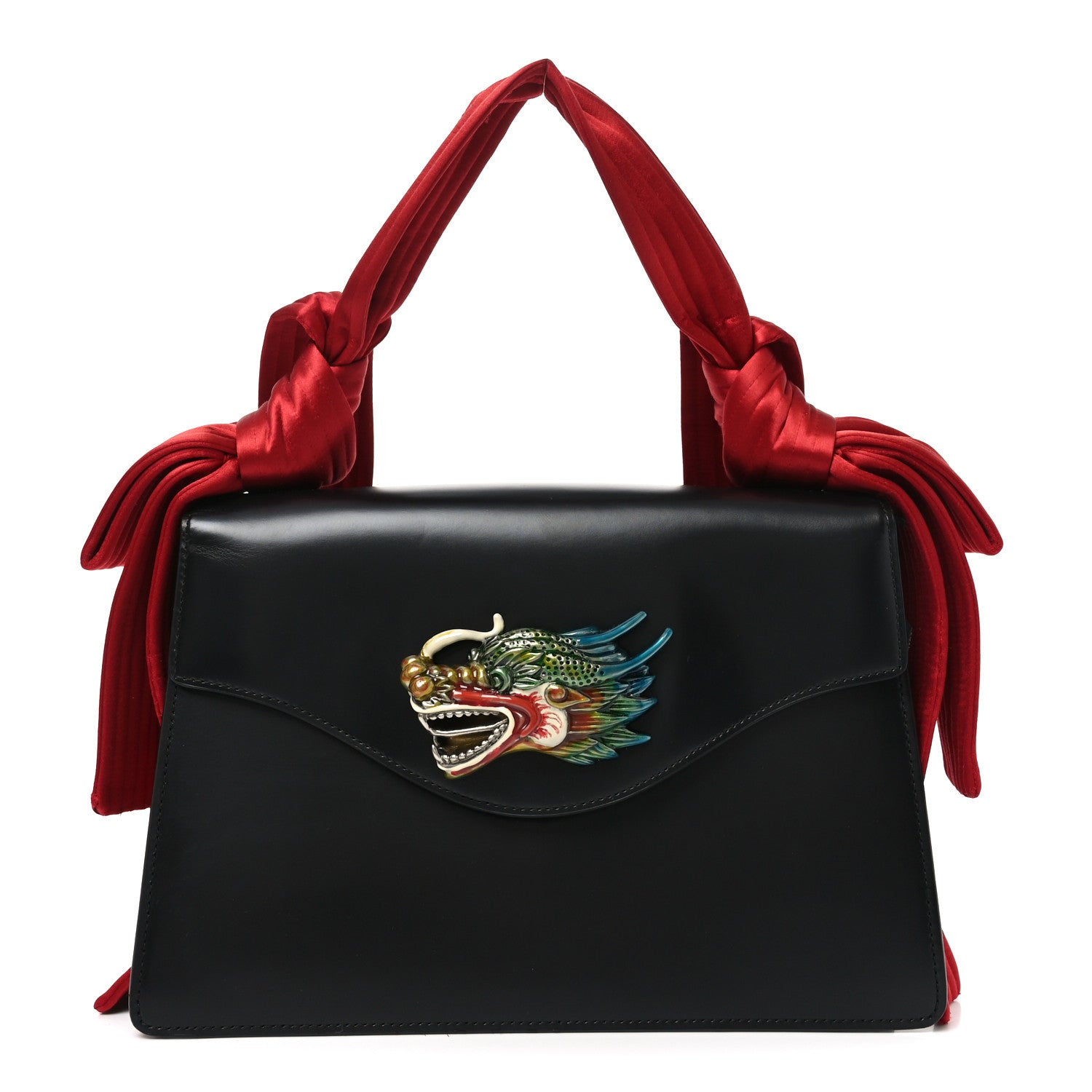 Gucci Calfskin Naga Dragon Small Shoulder Bag Black 1 of 11