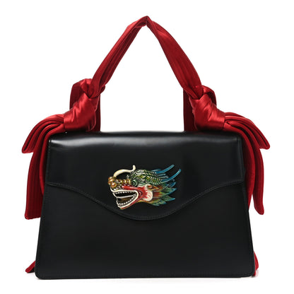 Gucci Calfskin Naga Dragon Small Shoulder Bag Black 1 of 11