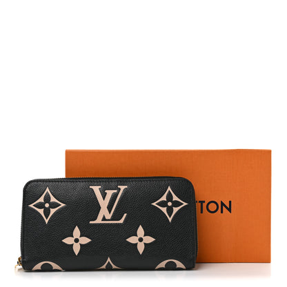 Louis Vuitton Empreinte Monogram Giant Zippy Wallet Black Beige 7 of 7
