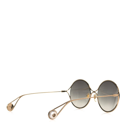 Gucci Round Pearl Tip Sunglasses GG0253S Gold 4 of 8