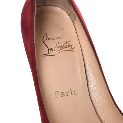 Christian Louboutin Suede Declic 120 Pumps 37 Dark Red 9 of 13