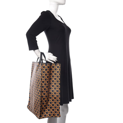 Gucci Coated Canvas Square G Vertical Tote Blue 2 of 12
