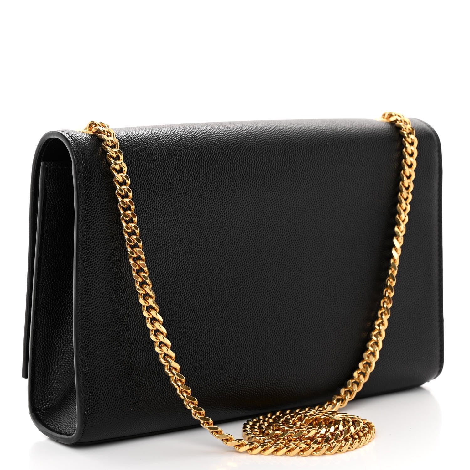 Saint Laurent Grain De Poudre Medium Classic Monogram Kate Satchel Black 3 of 10