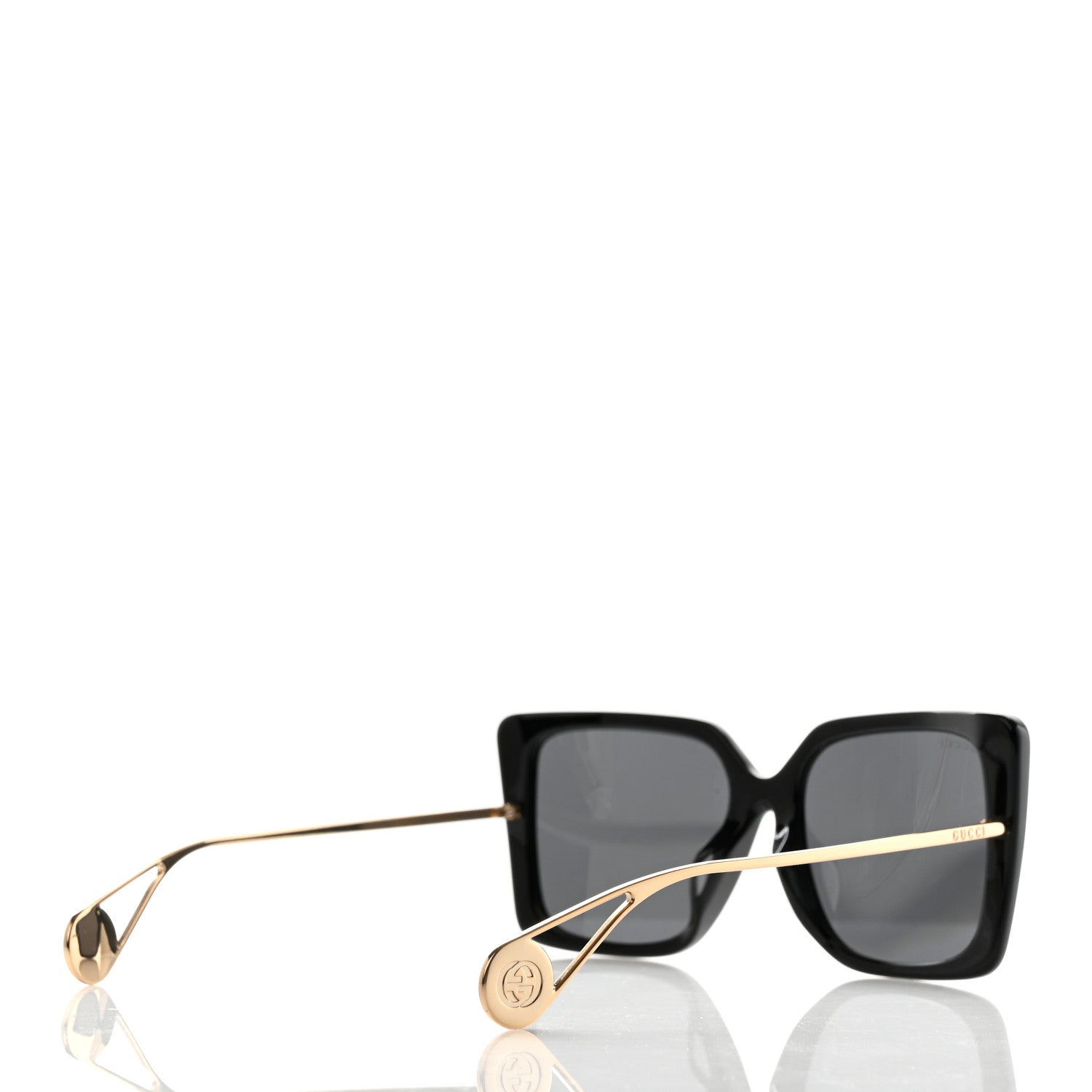 Gucci Acetate Oversize Square Frame GG0435S Sunglasses Black 3 of 7
