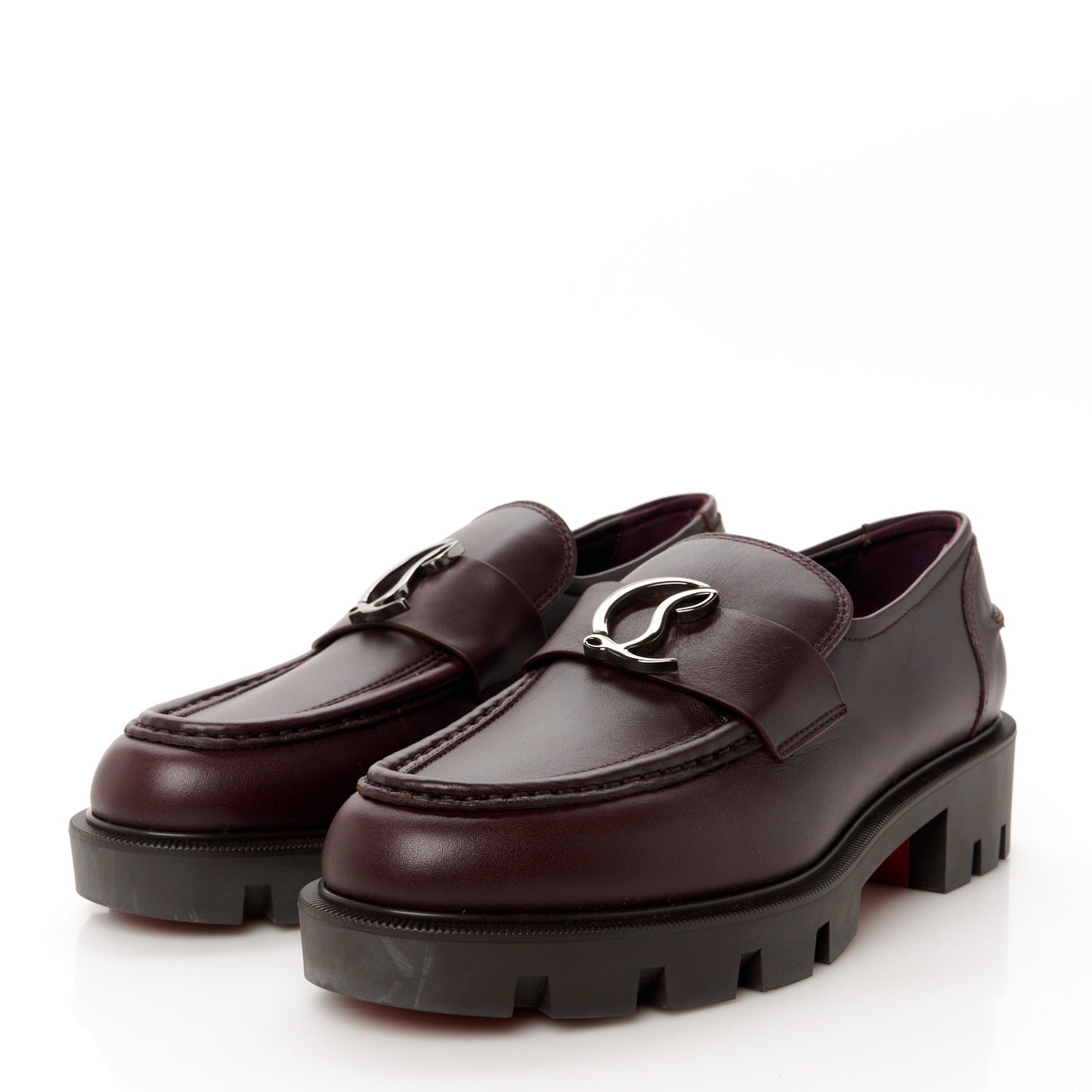 Calf Glove Womens CL Moc Lug Flat Loafers 38 Merlot