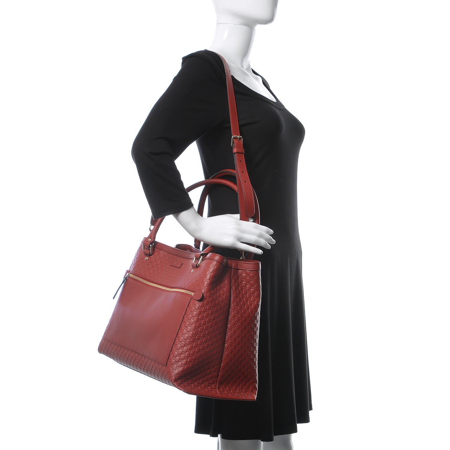 Gucci Soft Microguccissima Large Tote Red 2 of 9