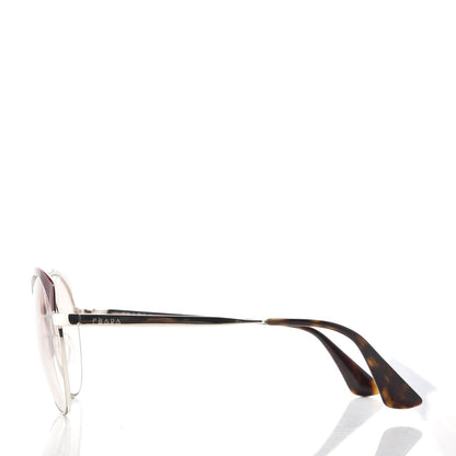 Prada Round Sunglasses SPR 54S Silver 3 of 8