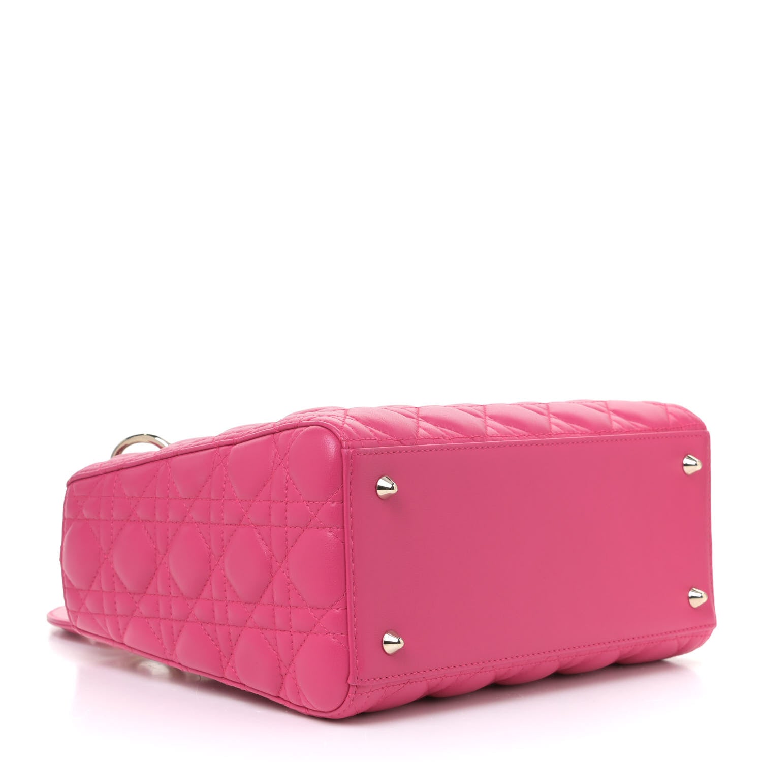 Christian Dior Lambskin Cannage Medium Lady Dior Fuchsia 4 of 8