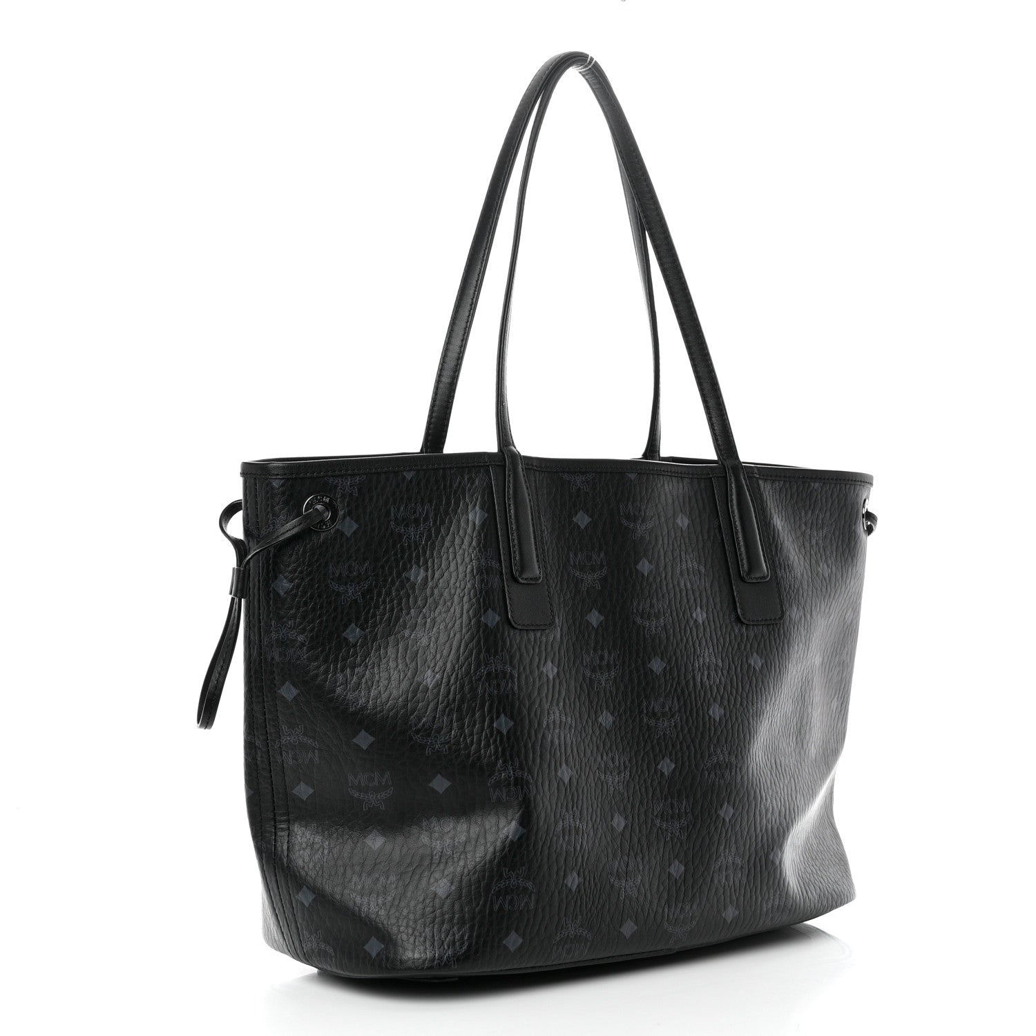 MCM Visetos Medium Liz Reversible Shopper Tote Black 5 of 16