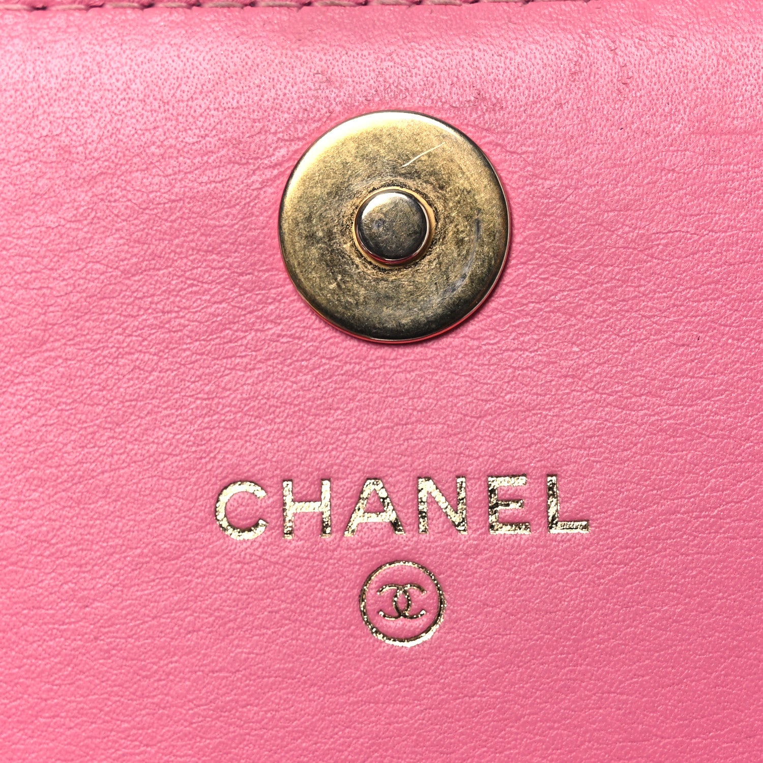 Chanel Lambskin Quilted Boy Square Wallet on Chain WOC Pink 6 of 14