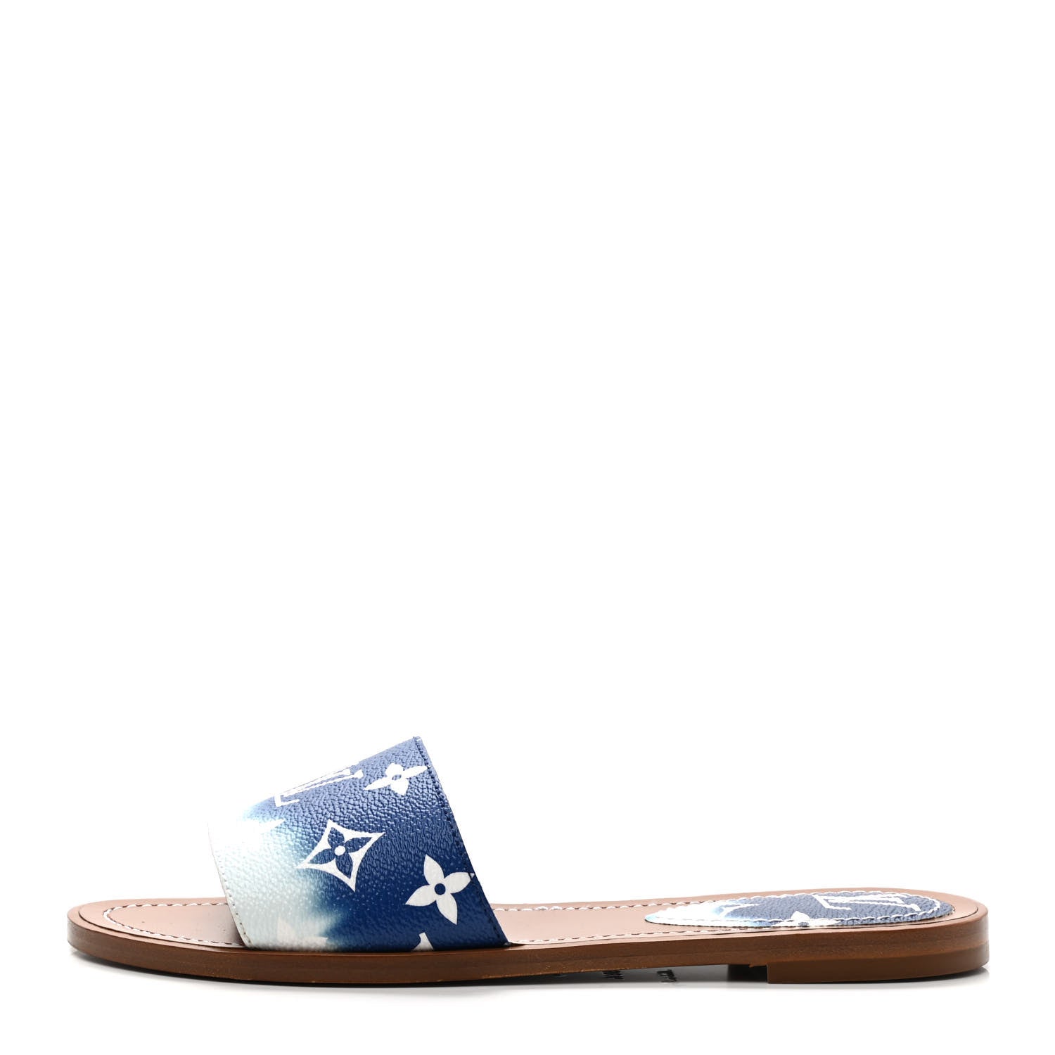 Louis Vuitton Monogram Escale Lock It Flat Mule 36.5 Blue 1 of 8