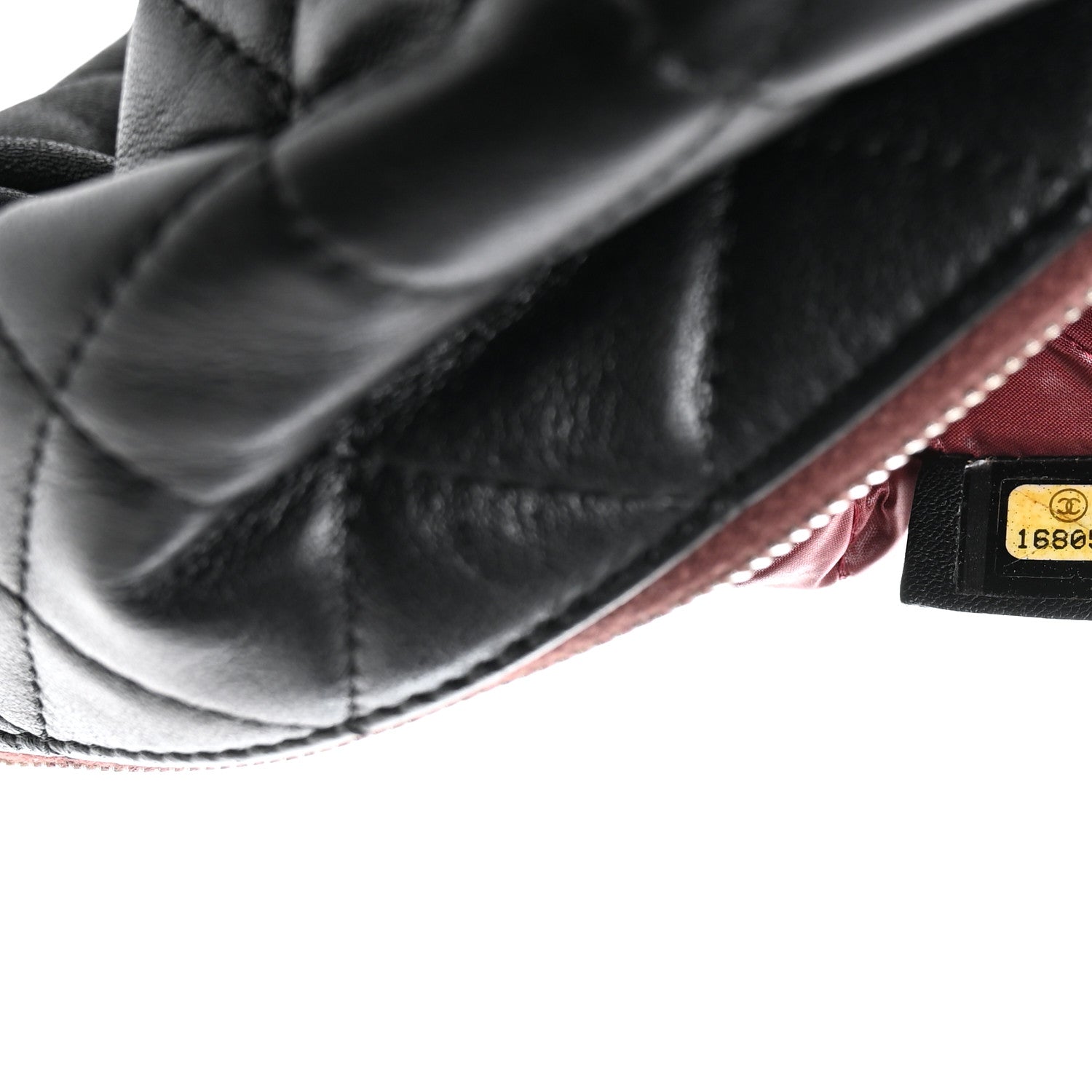 Chanel Lambskin Quilted Large Cosmetic Case Black 7 of 7