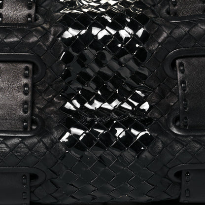 Bottega Veneta Patent Nappa Intrecciato Satchel Black 8 of 16