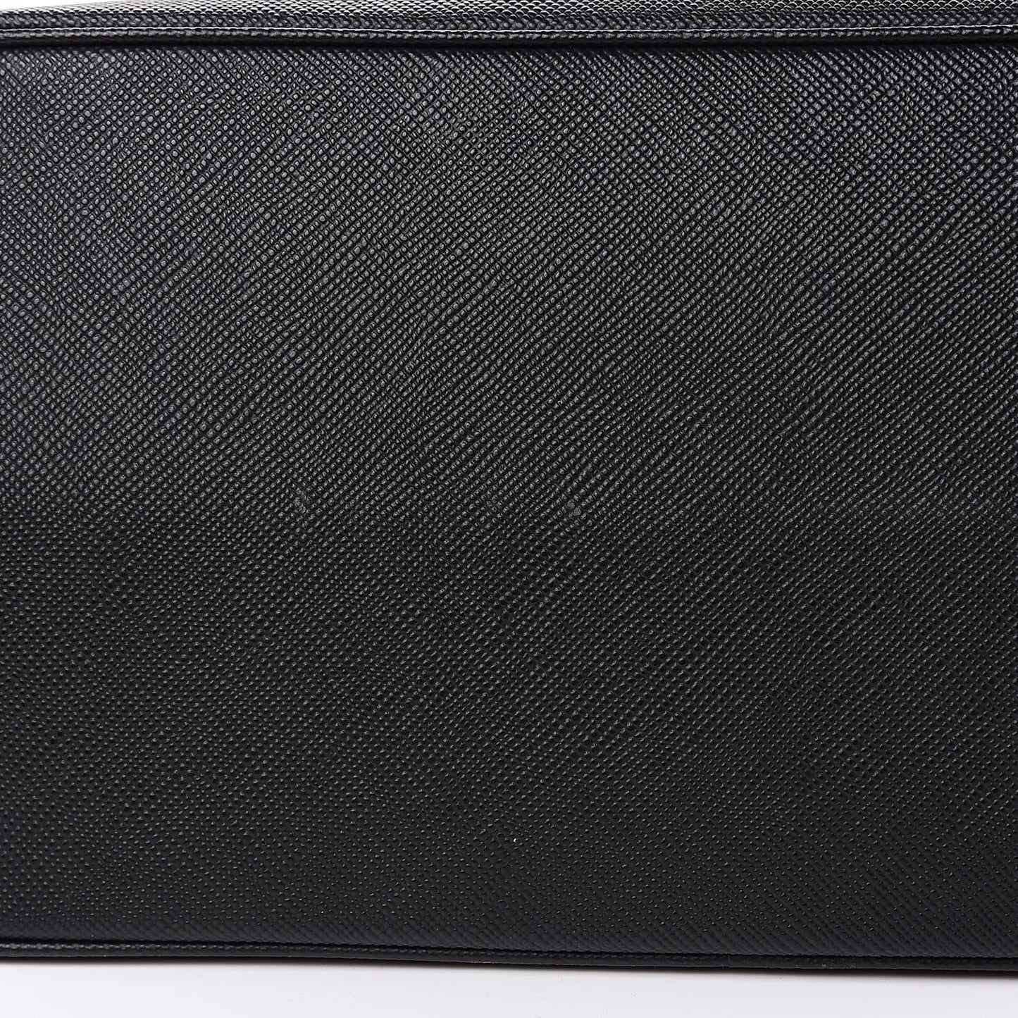 Saffiano Cuir Large Double Bag Black Fuoco
