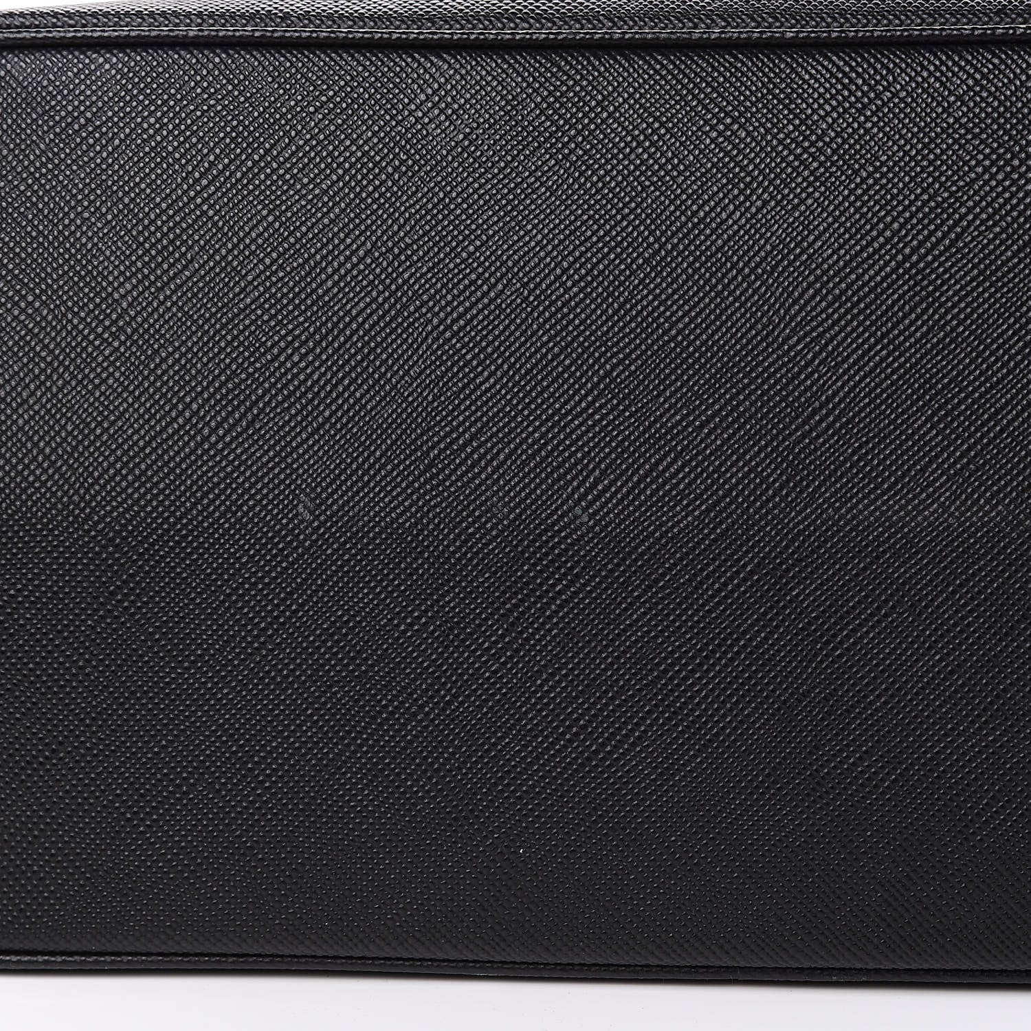 Prada Saffiano Cuir Large Double Bag Black Fuoco 10 of 13