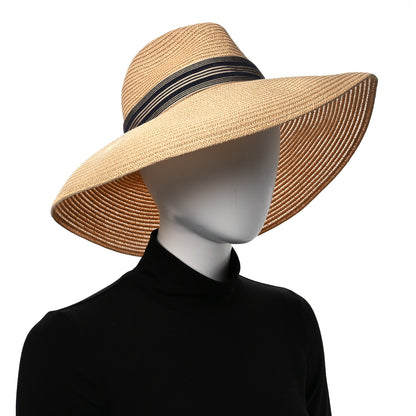 Christian Dior Straw Brim Hat 57 Natural 2 of 8