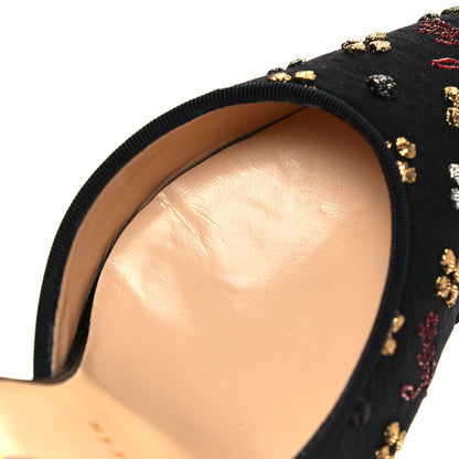 Christian Louboutin Jacquard Loubi In The Sky Iriza 100 Pumps 39 Multi Black 8 of 9