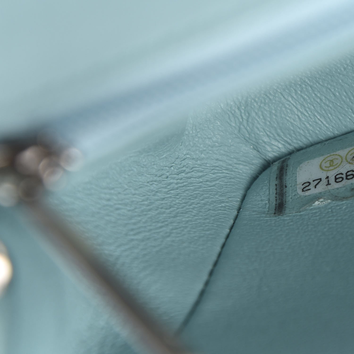 Chanel Lambskin Quilted Mini Rectangular Flap Light Blue 9 of 11