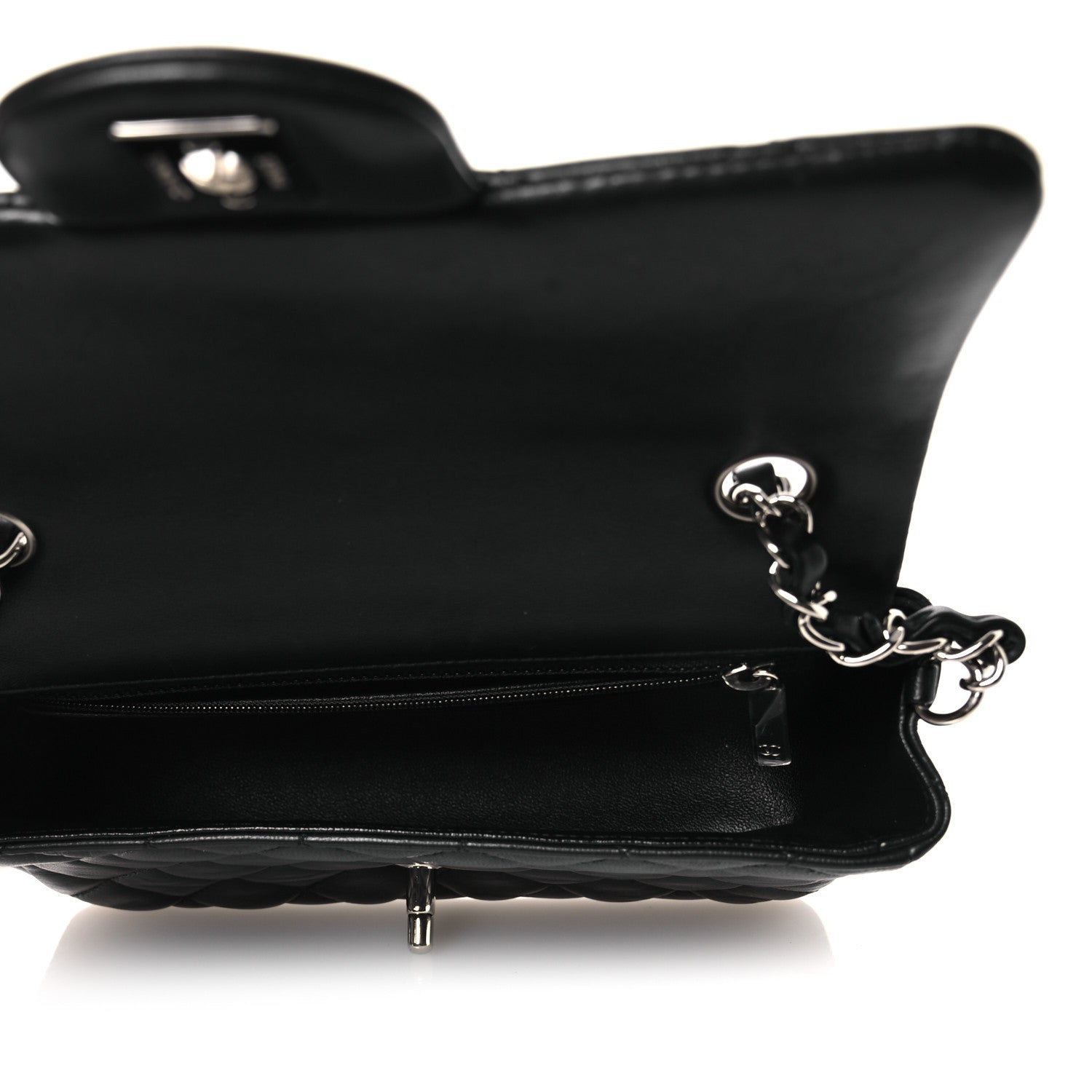 Chanel Lambskin Quilted Mini Rectangular Flap Black 5 of 13