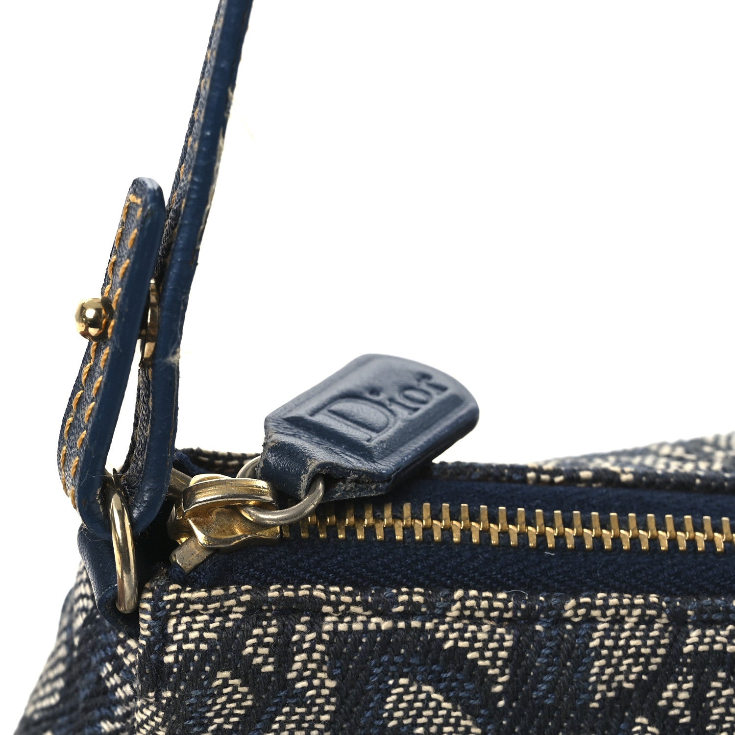 Christian Dior Monogram Mini Saddle Pochette Navy 12 of 13