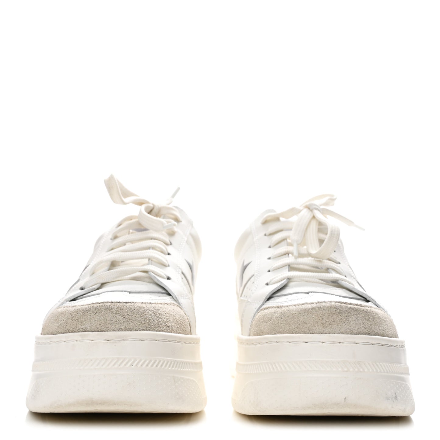 Calfskin Suede Dior Star Ors Platform Sneakers White Black 36.5 White Black