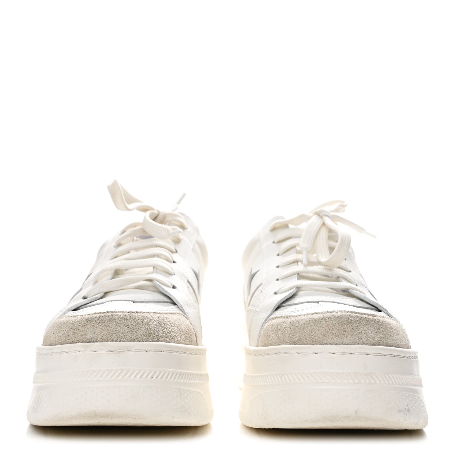 Christian Dior Calfskin Suede Dior Star Ors Platform Sneakers White Black 36.5 White Black 3 of 10