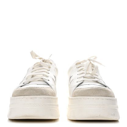 Christian Dior Calfskin Suede Dior Star Ors Platform Sneakers White Black 36.5 White Black 3 of 10