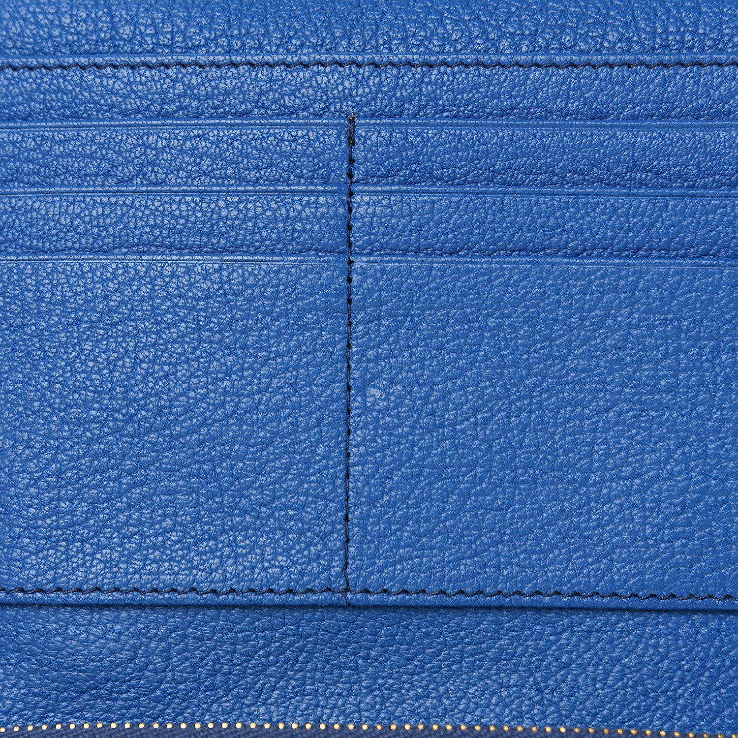 Miu Miu Goatskin Madras Flap Wallet Cobalto 6 of 10