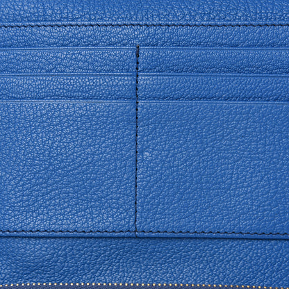 Miu Miu Goatskin Madras Flap Wallet Cobalto 6 of 10