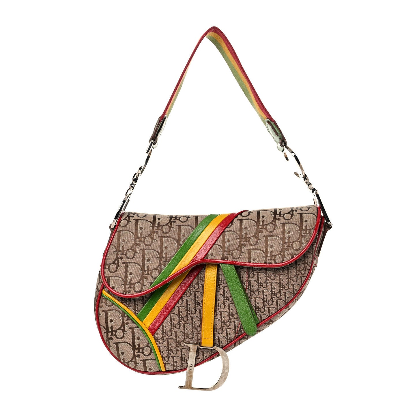 Monogram Rasta Saddle Bag Beige
