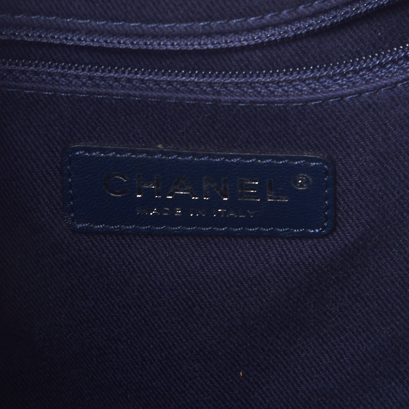 Chanel Canvas Sequin Large Deauville Backpack Navy 8 of 10