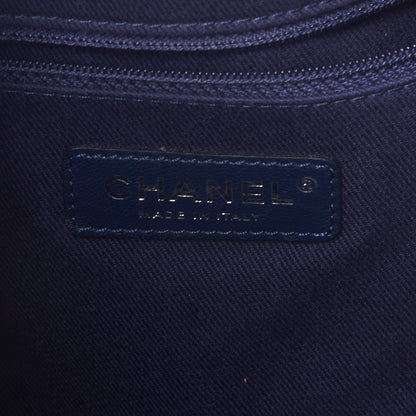 Chanel Canvas Sequin Large Deauville Backpack Navy 8 of 10