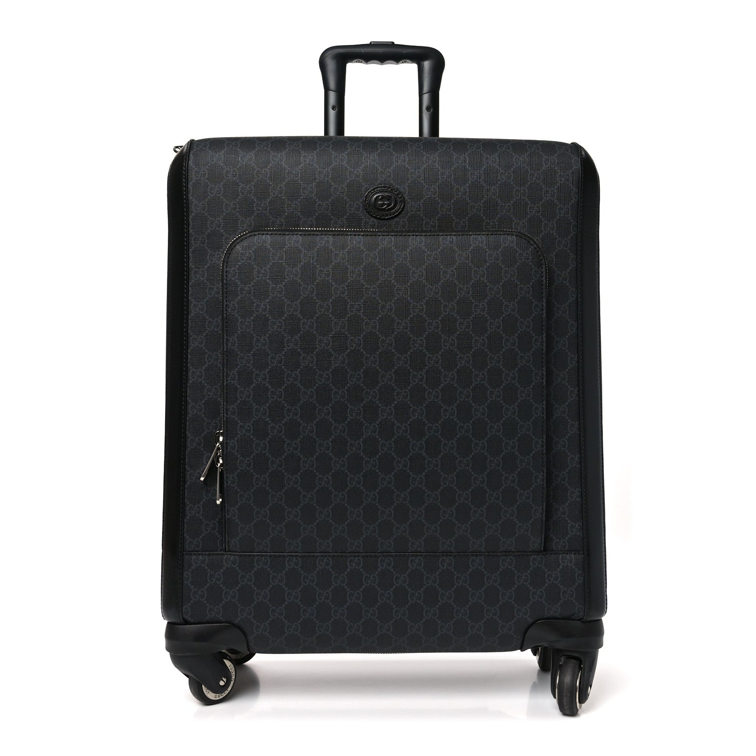 Gucci GG Supreme Monogram Azalea Calfskin Retro Interlocking G Small Savoy Cabin Trolley Black 1 of 9