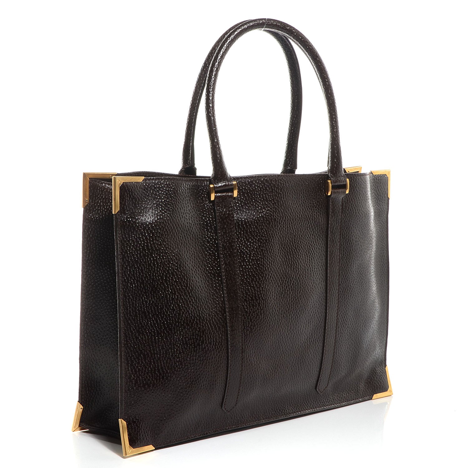 Fendi Dimpled Calfskin Classico No. 4 Tote Brown 3 of 10