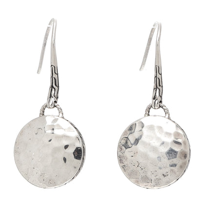 John Hardy Sterling Silver Dot Hammered Drop Earrings 1 of 4