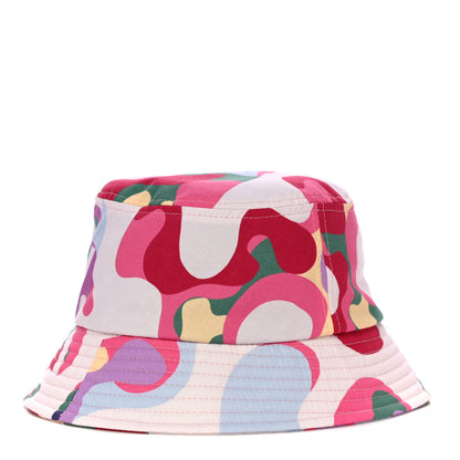 Chanel Cotton Camo Print Bucket Hat M Pink Green Yellow Purple 3 of 6