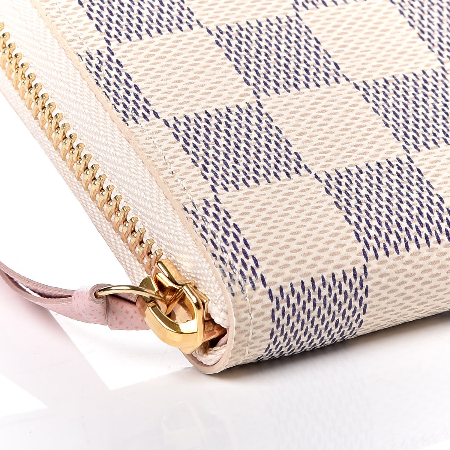 Louis Vuitton Damier Azur Clemence Wallet Rose Ballerine 8 of 10