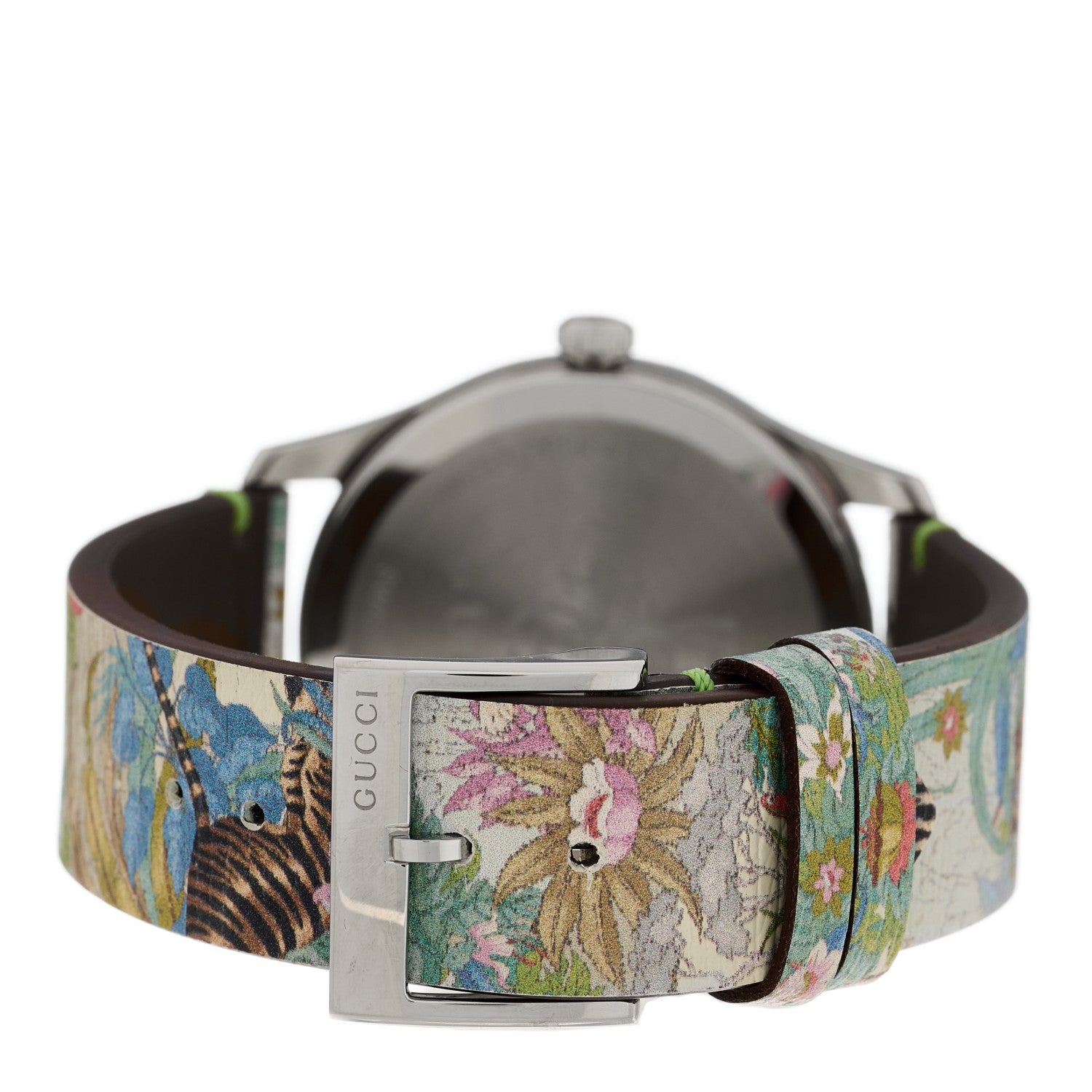 Gucci Stainless Steel Calfskin 38mm Tiger Quartz Watch 3 of 4