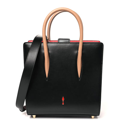 Christian Louboutin Calfskin Patent Leopard Studded Small Paloma Black 1 of 7