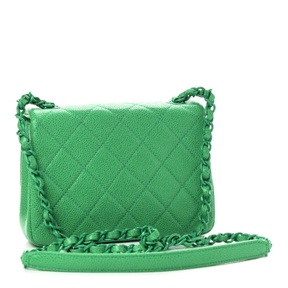 Chanel Caviar Quilted Mini Incognito Square Flap Green 3 of 9