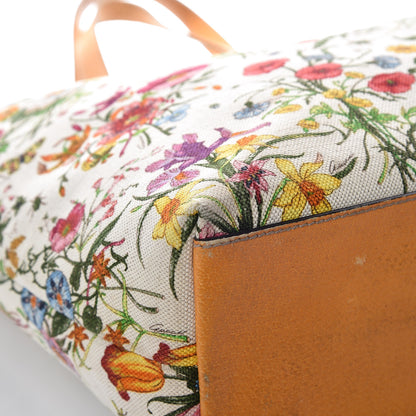 Gucci Canvas Large Floral Flora Joy Tote Yellow 18 of 21