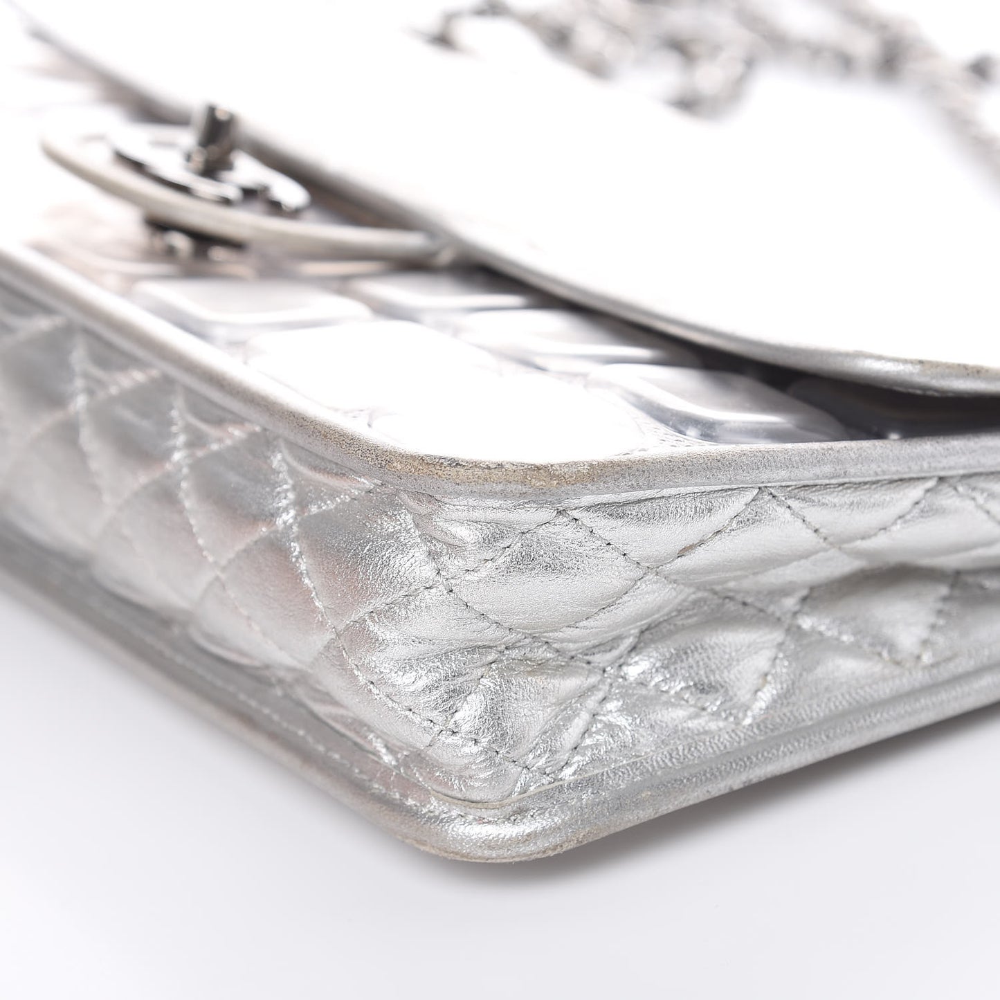 Vinyl Large Ice Cube Flap Silver