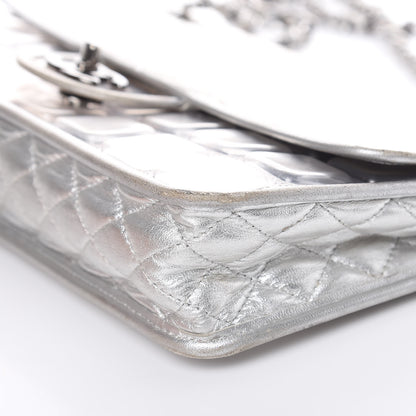 Chanel Vinyl Large Ice Cube Flap Silver 8 of 19