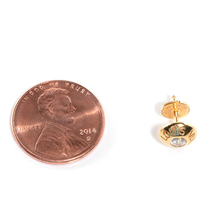 Louis Vuitton 18K Yellow Gold Diamond Clous Ear Studs Earrings 2 of 4