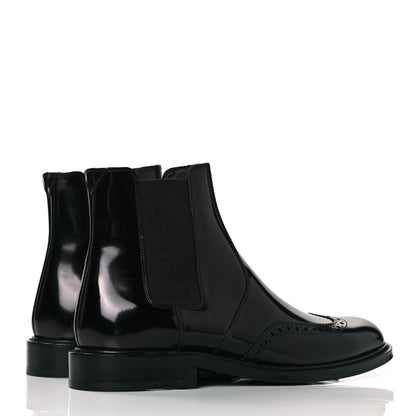 Saint Laurent Calfskin Army Chelsea Boots 38 Black 4 of 7