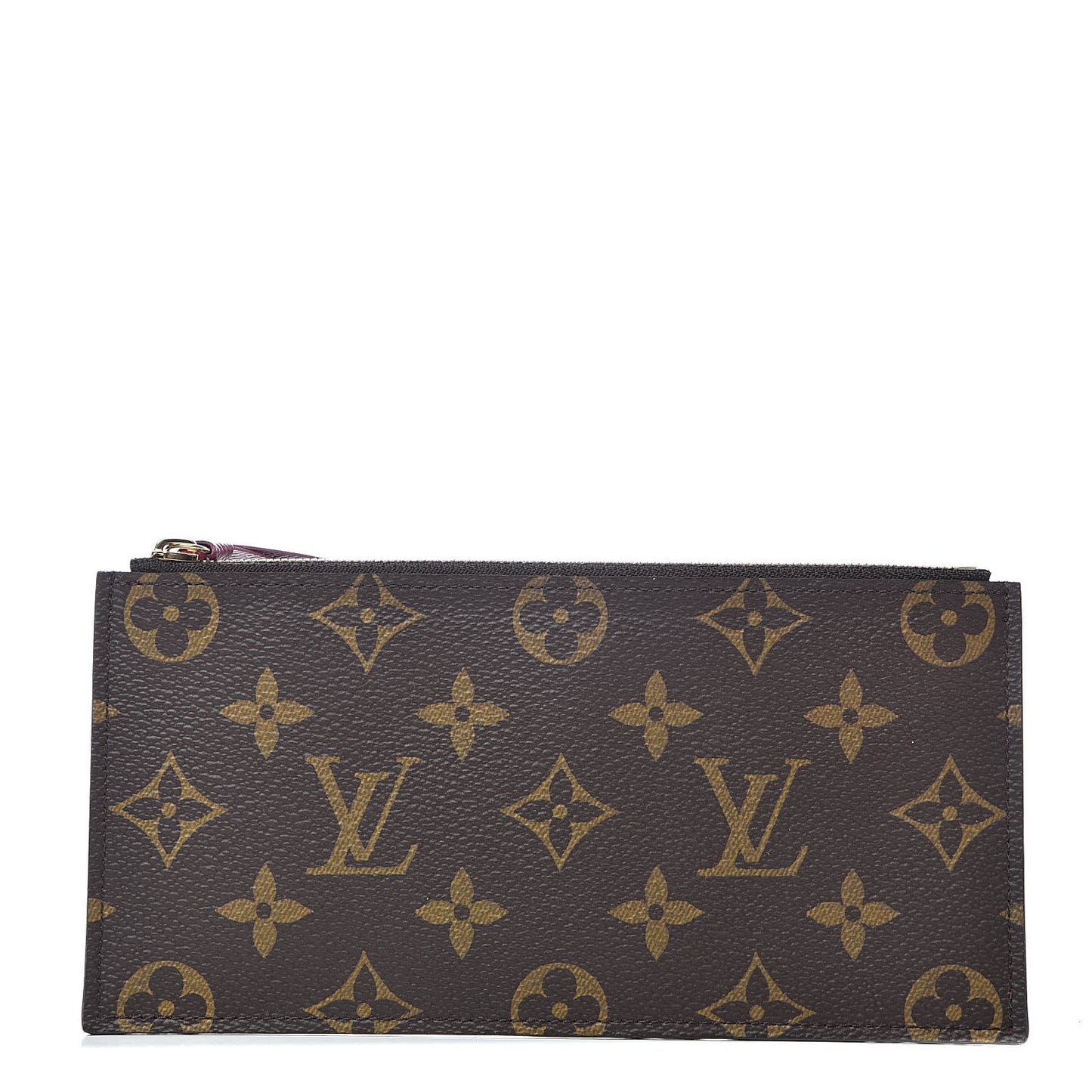 Monogram Felicie Chain Wallet Zippered Insert Fuchsia