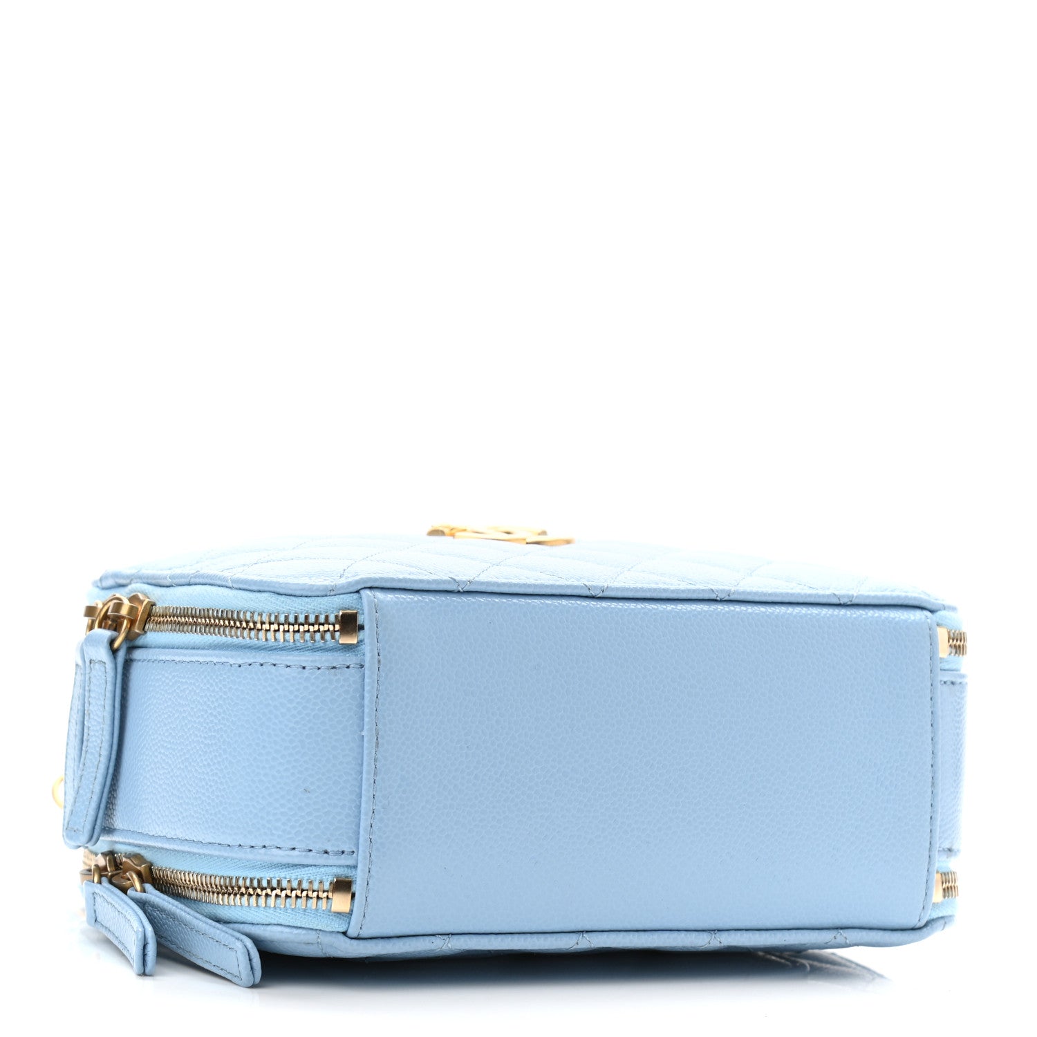 Chanel Caviar Quilted Small Pick Me Up Vanity Case Light Blue 4 of 13