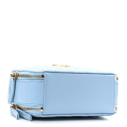 Chanel Caviar Quilted Small Pick Me Up Vanity Case Light Blue 4 of 13