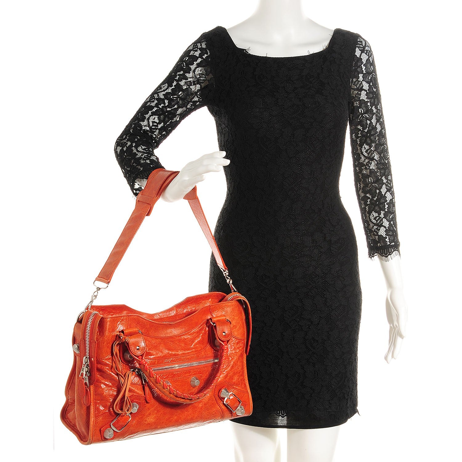 Balenciaga Agneau Giant 21 Silver Hardware City Mandarine 2 of 13